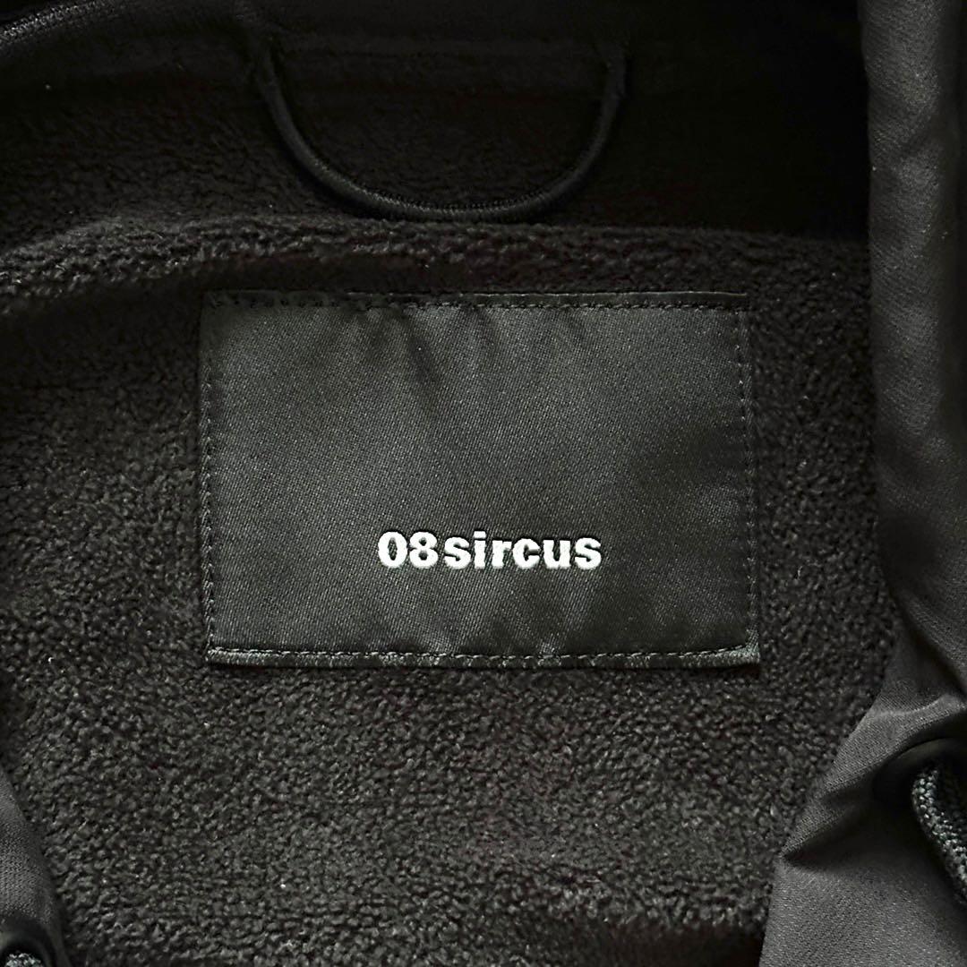 08sircus ナイロン フーデッド コート ブラック サイズXL モッズ