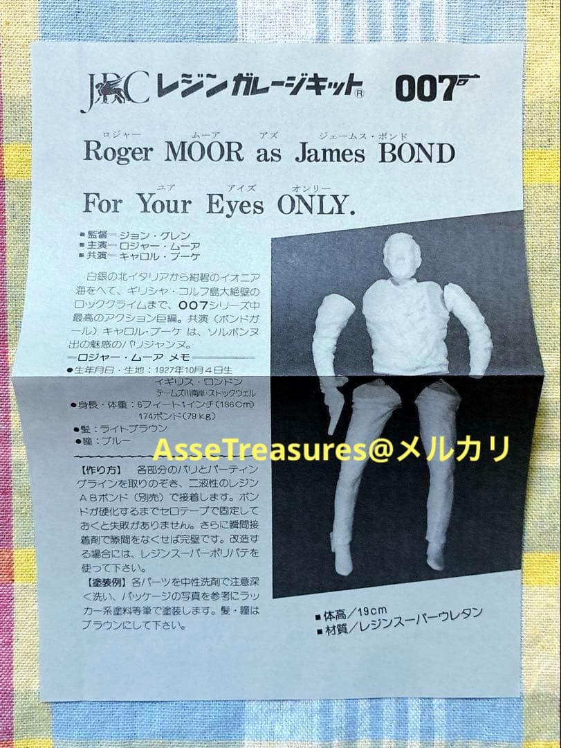 ヴィンテージ 007 ジェームズ・ボンド (故ロジャー・ムーア) ガレージキット