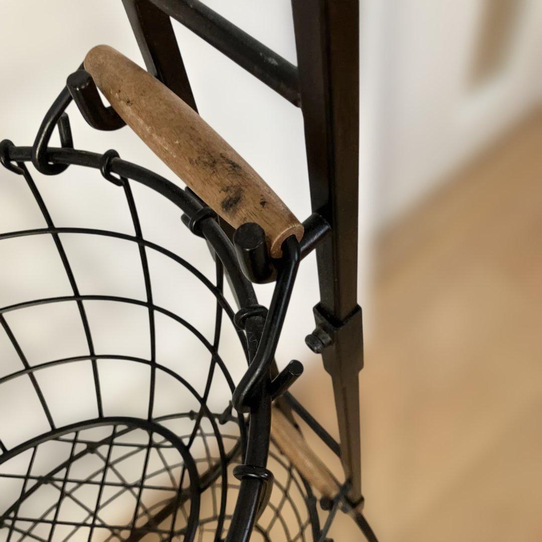 ブラック 3段ワイヤーバスケット