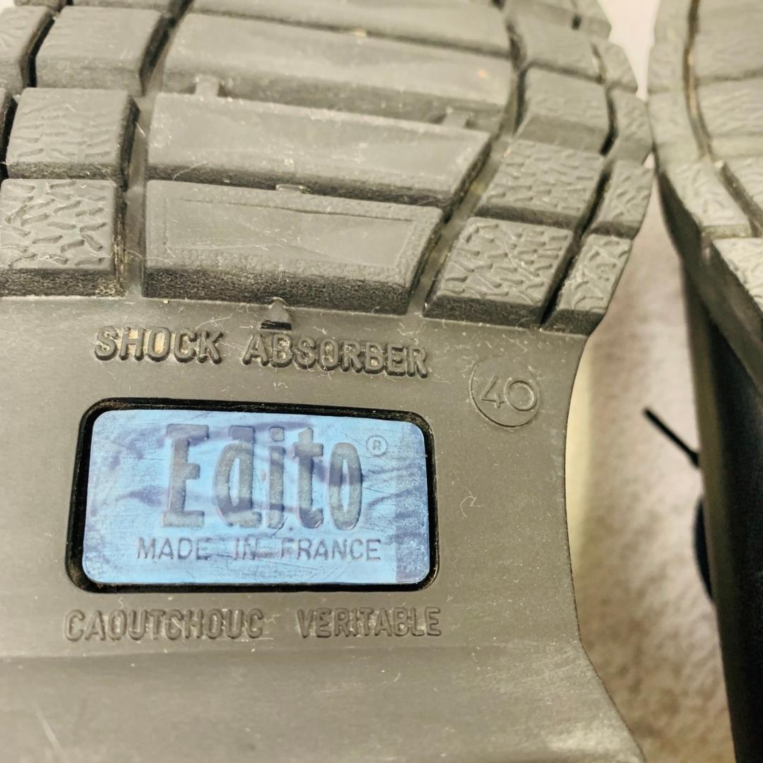 【美品】クレマン パドロール チロリアンシューズ モカシン 黒 40 革靴 軽量