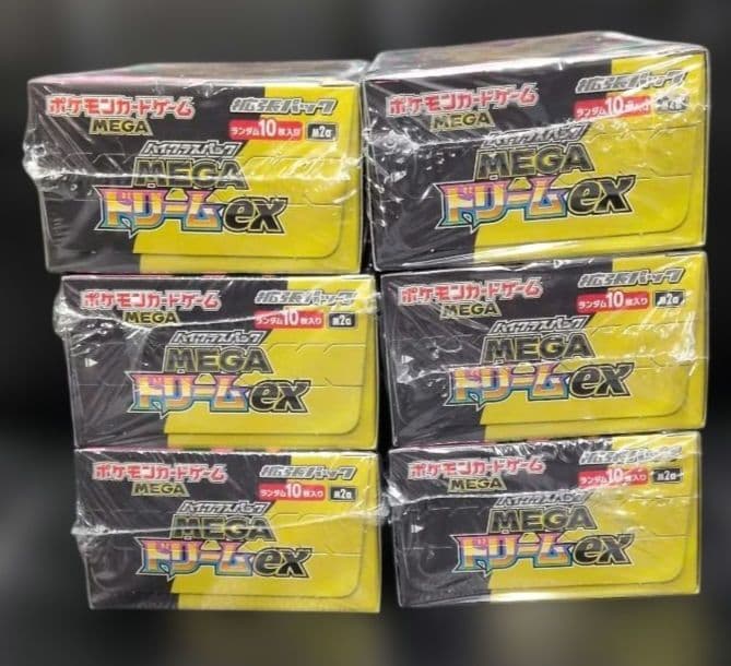 ポケモンカードゲームMEGAドリームexシュリンク付き　6box