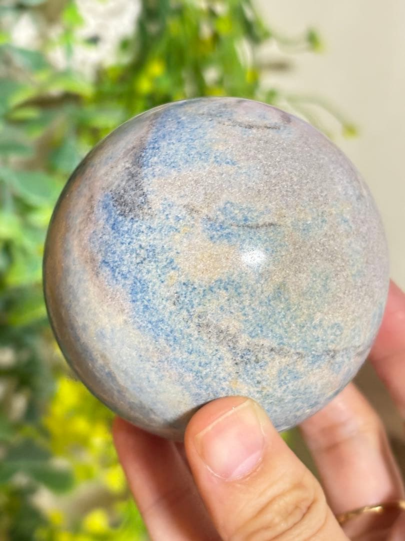 トロレアイト　高級　高品質　　可愛い　約6.5cm スフィア　キラキラ　地球　海
