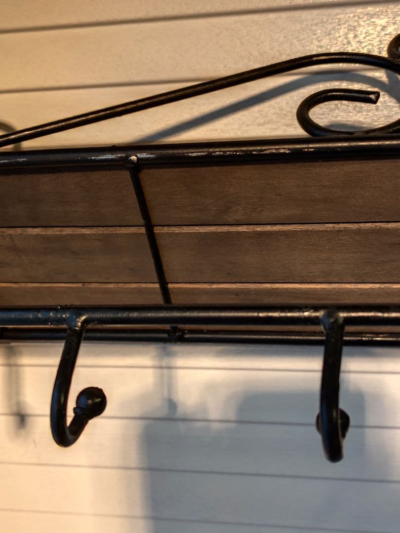 アイアン製　ウォールフック 　木製の棚　鉄　アイアン