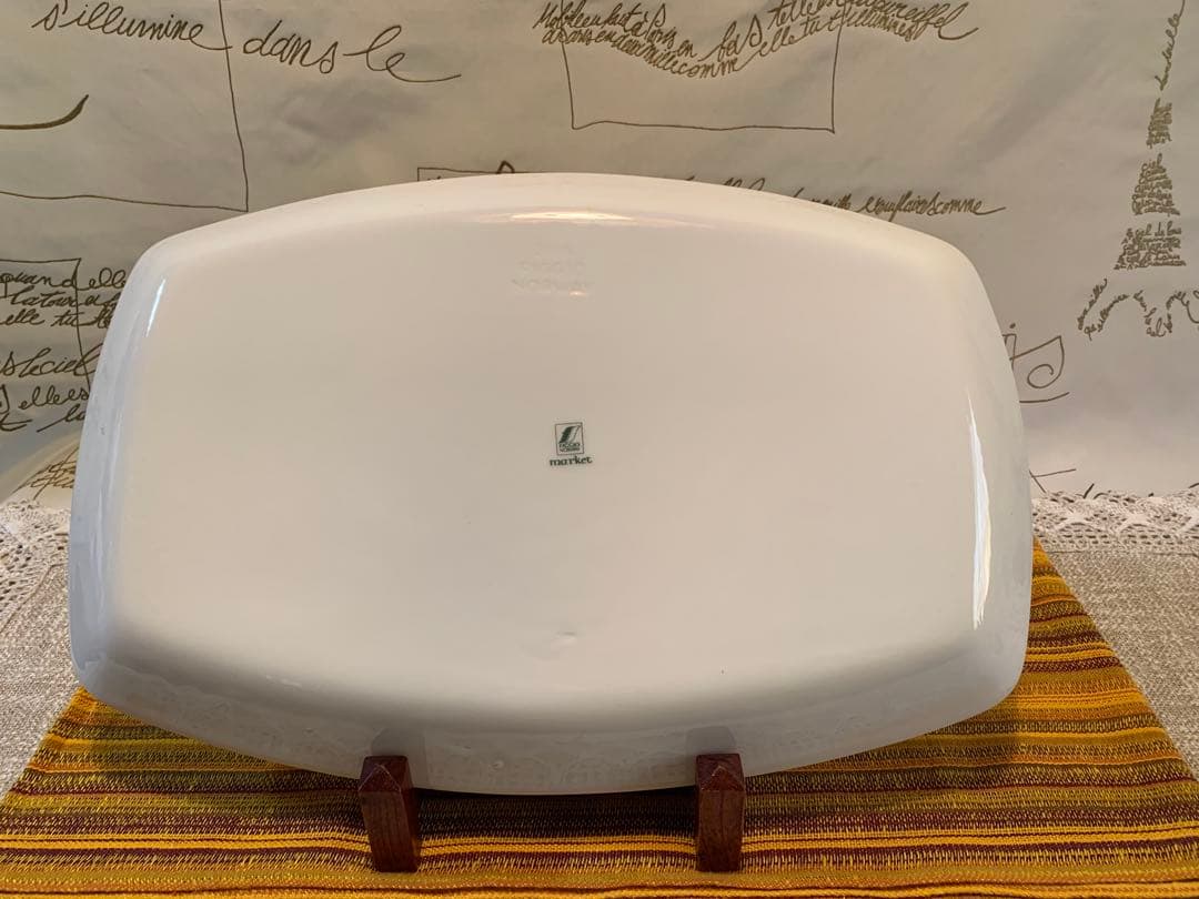 北欧ビンテージ　figgjo フィッギオMarket柄の横幅40㎝の大皿！