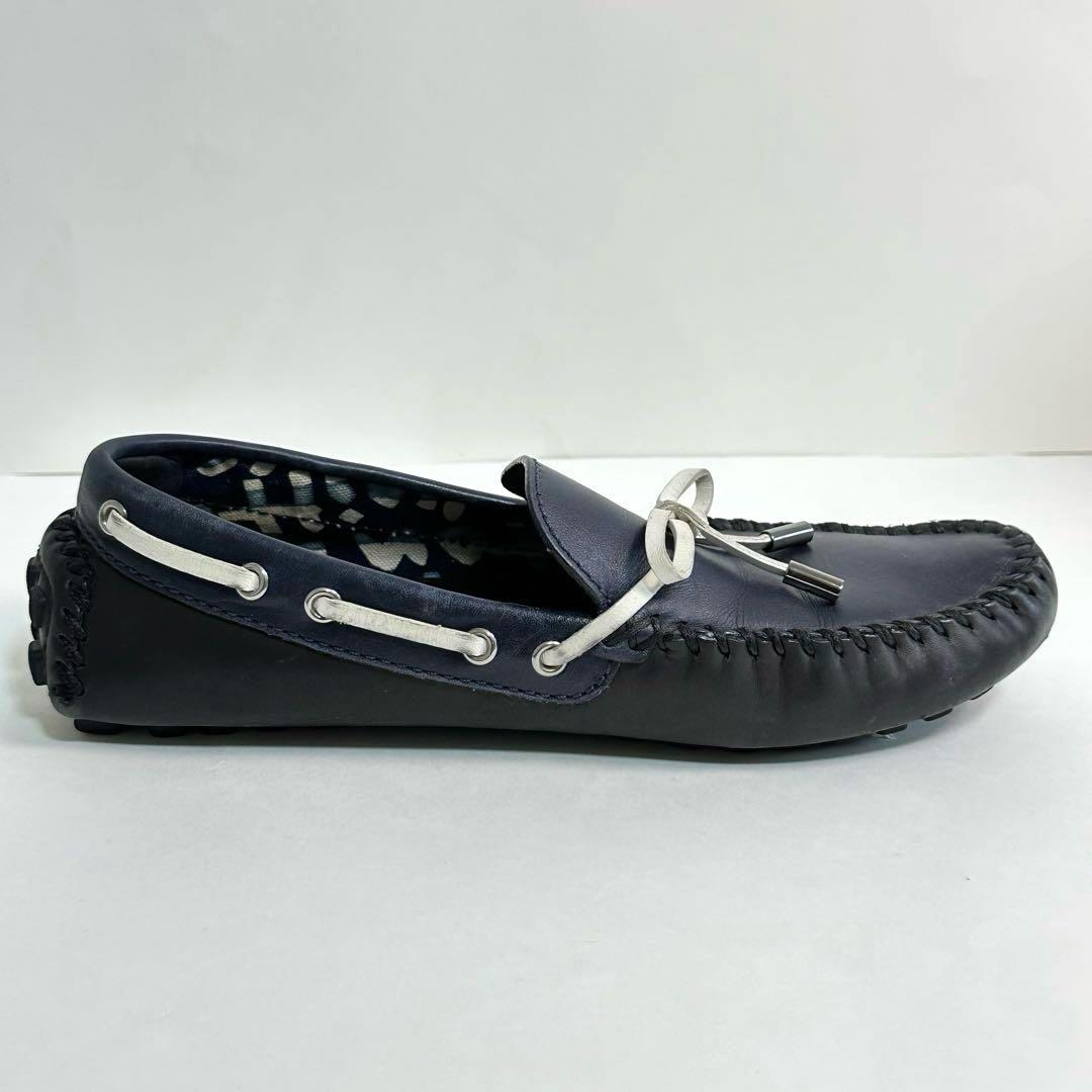 良品✨ルイヴィトン レザードライビングシューズ ネイビー 6 1/2