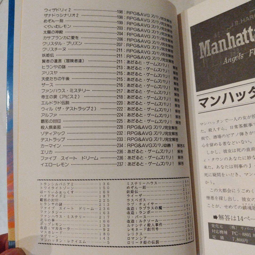 超希少本 RPG＆AVG完全攻略全解答本　レトロゲーム