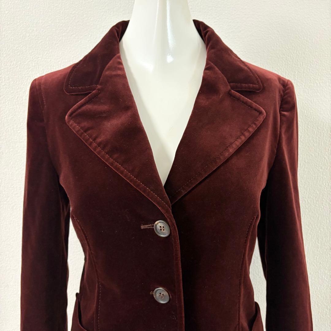 ミュウミュウ　miumiu テーラードジャケット ベロア　スエード　起毛