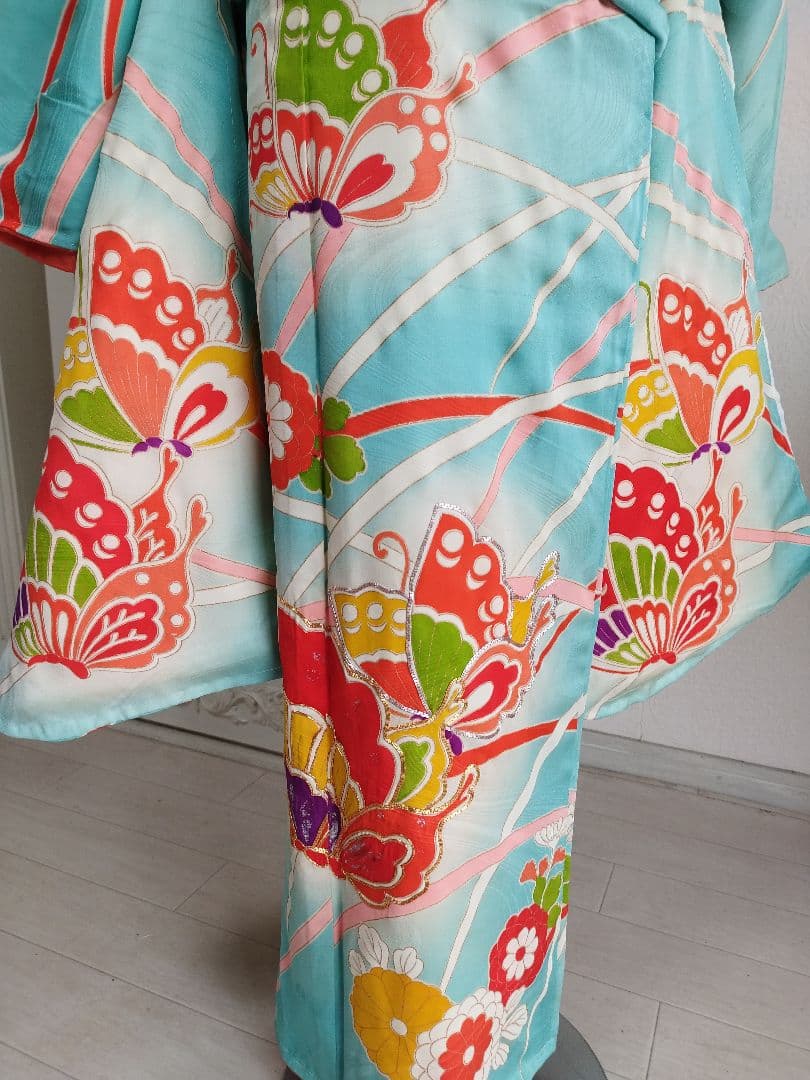 専用です☆アンティークブルーの着物単品☆ハーフ成人式☆七五三