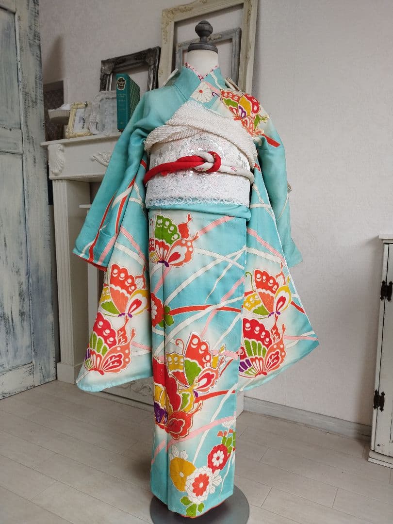 専用です☆アンティークブルーの着物単品☆ハーフ成人式☆七五三