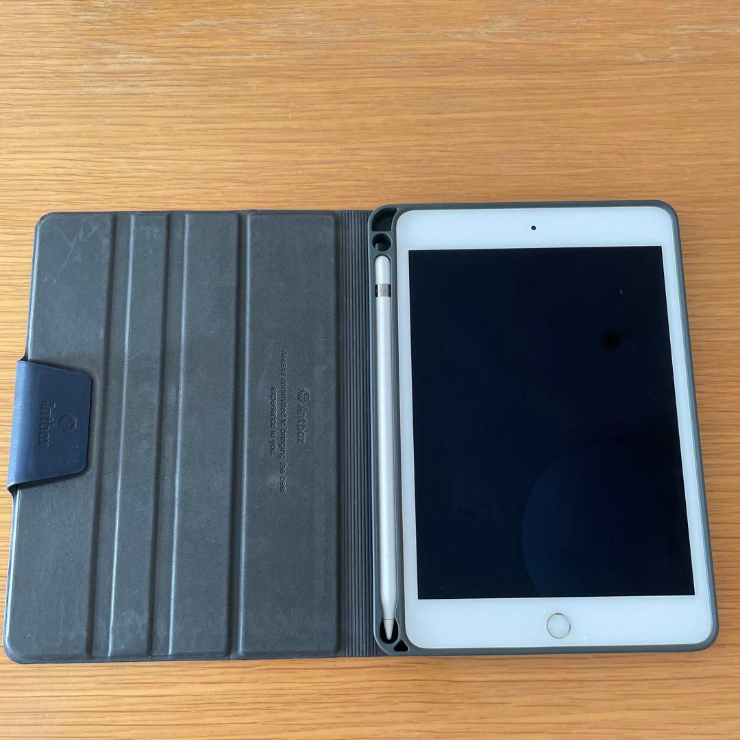 iPad mini（第5世代）A2124 Apple Pencil + カバー付