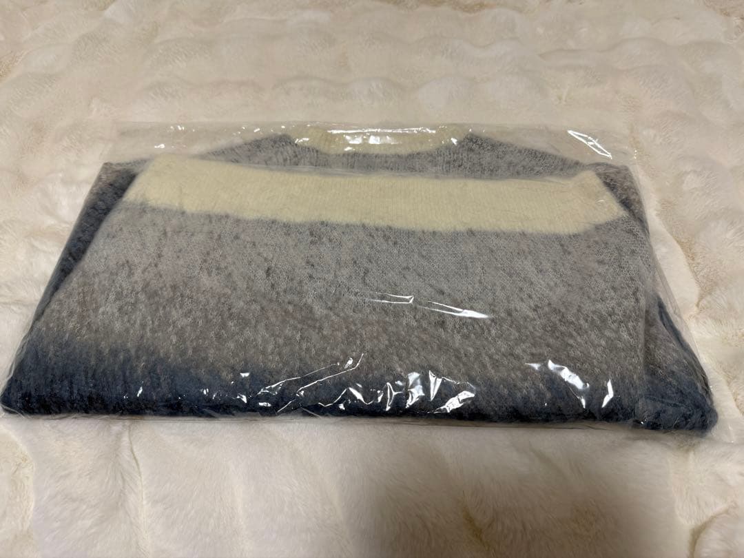 SINSS ウールブレンドグラデーションジップニット　M