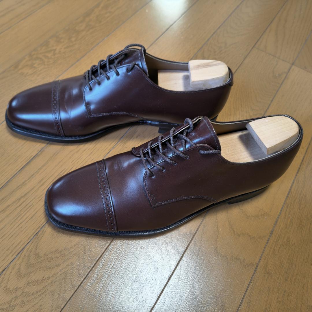 美品リカラー済 キャップトゥ ジョンストン＆マーフィー ブラウン 10　USA製