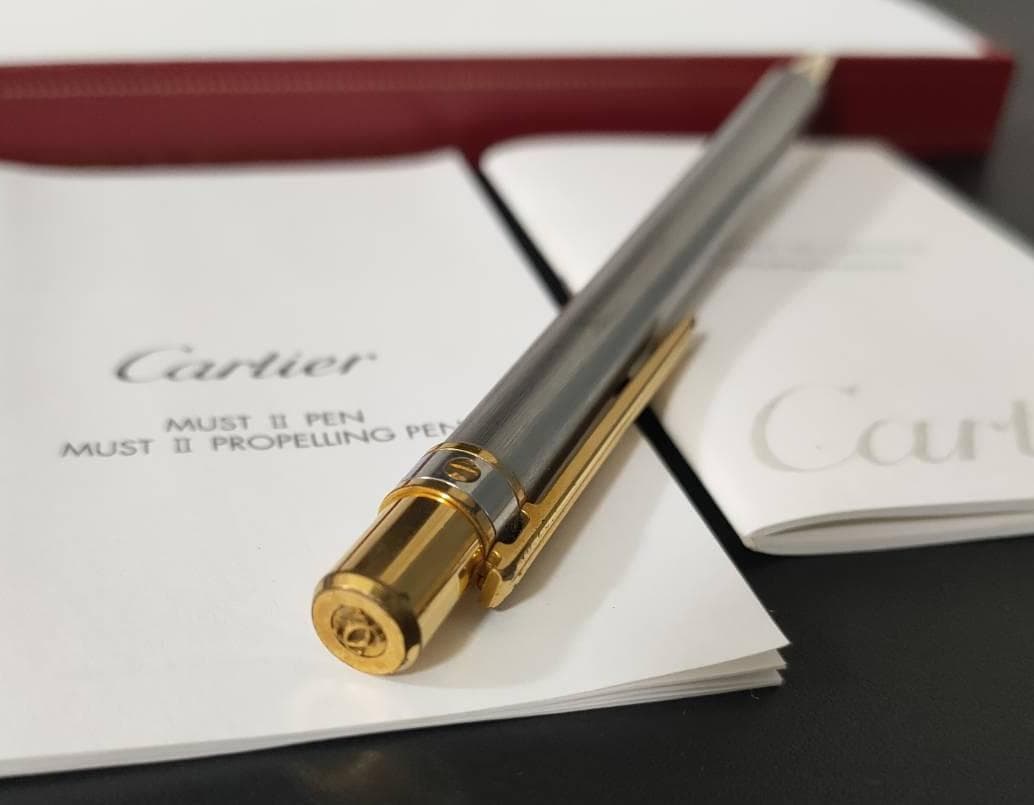 Cartier サントス ドゥ カルティエ ボールペン　シルバー　ゴールド