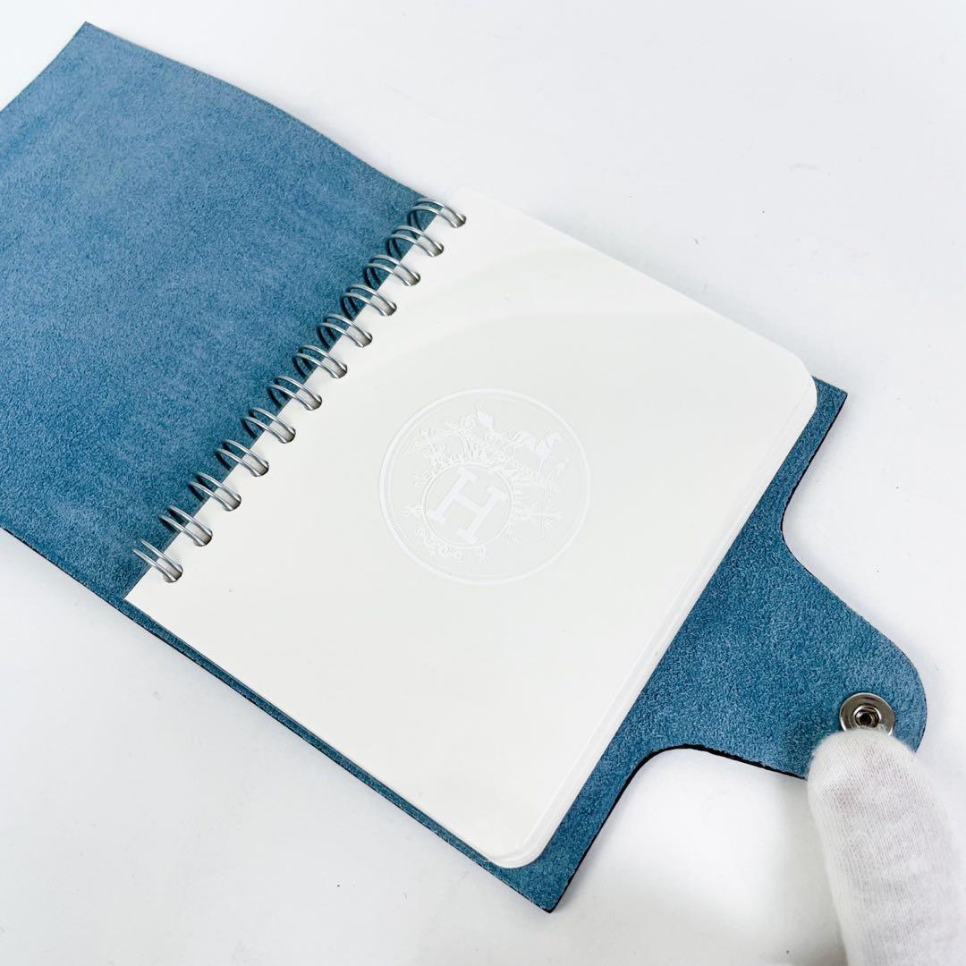 未使用 HERMES エルメス ユリスミニ トゴ ブルージーン 手帳 メモ帳