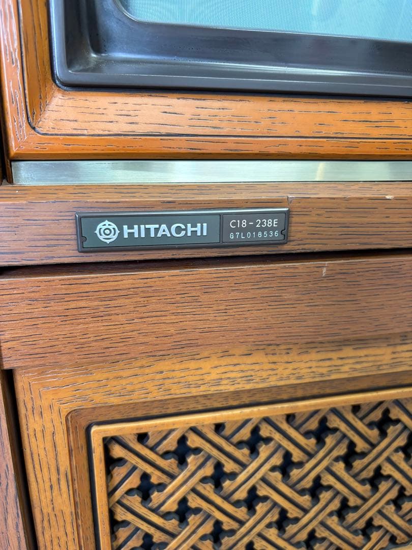 美品HITACHI C18-238E ブラウン管テレビ 木目調 ジャンク品