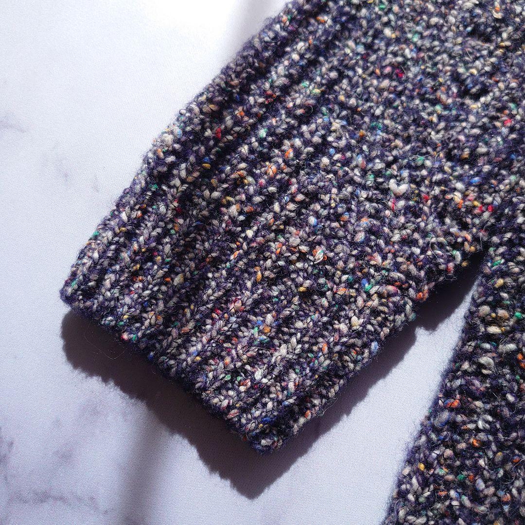 21AW レリアン ロングカーディガン ニット ジップアップ フード 紺 9 M