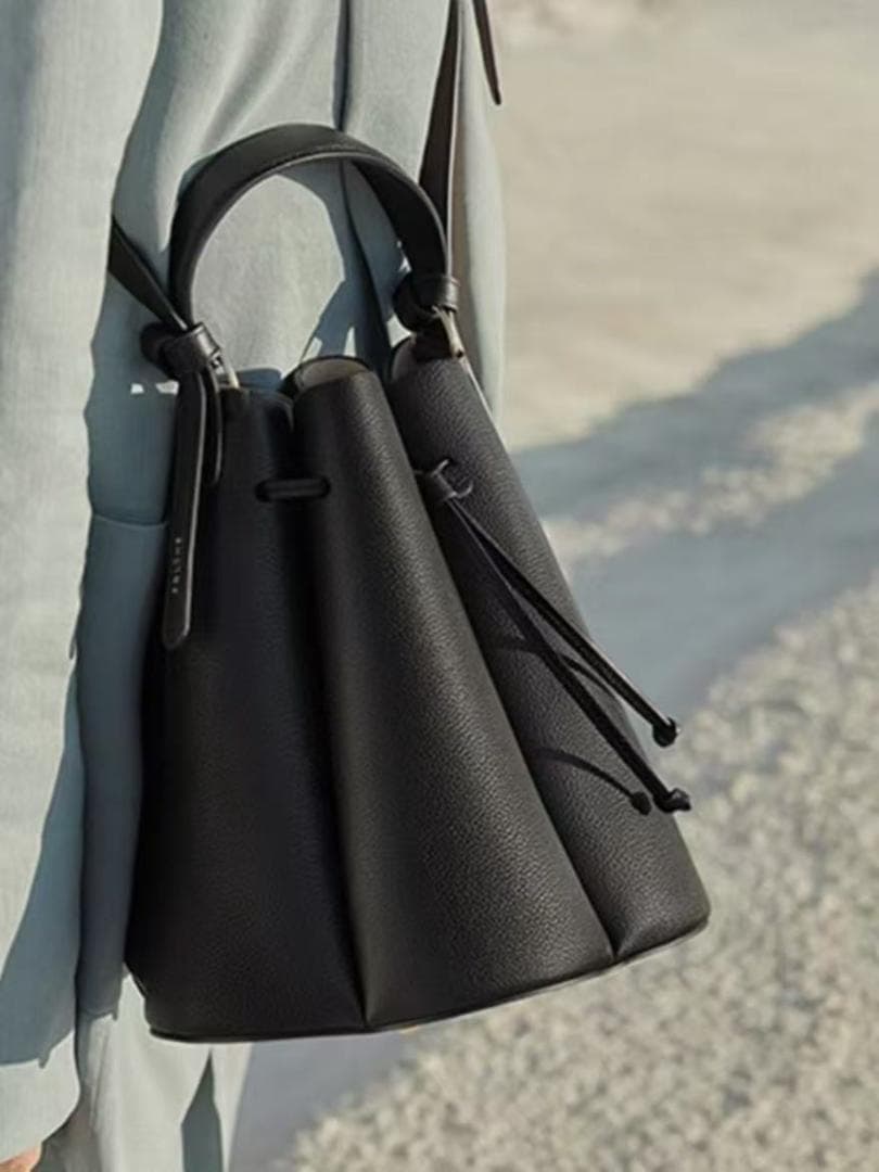 POLENE 極希少✨ブラック バケツ型 ハンドバッグ