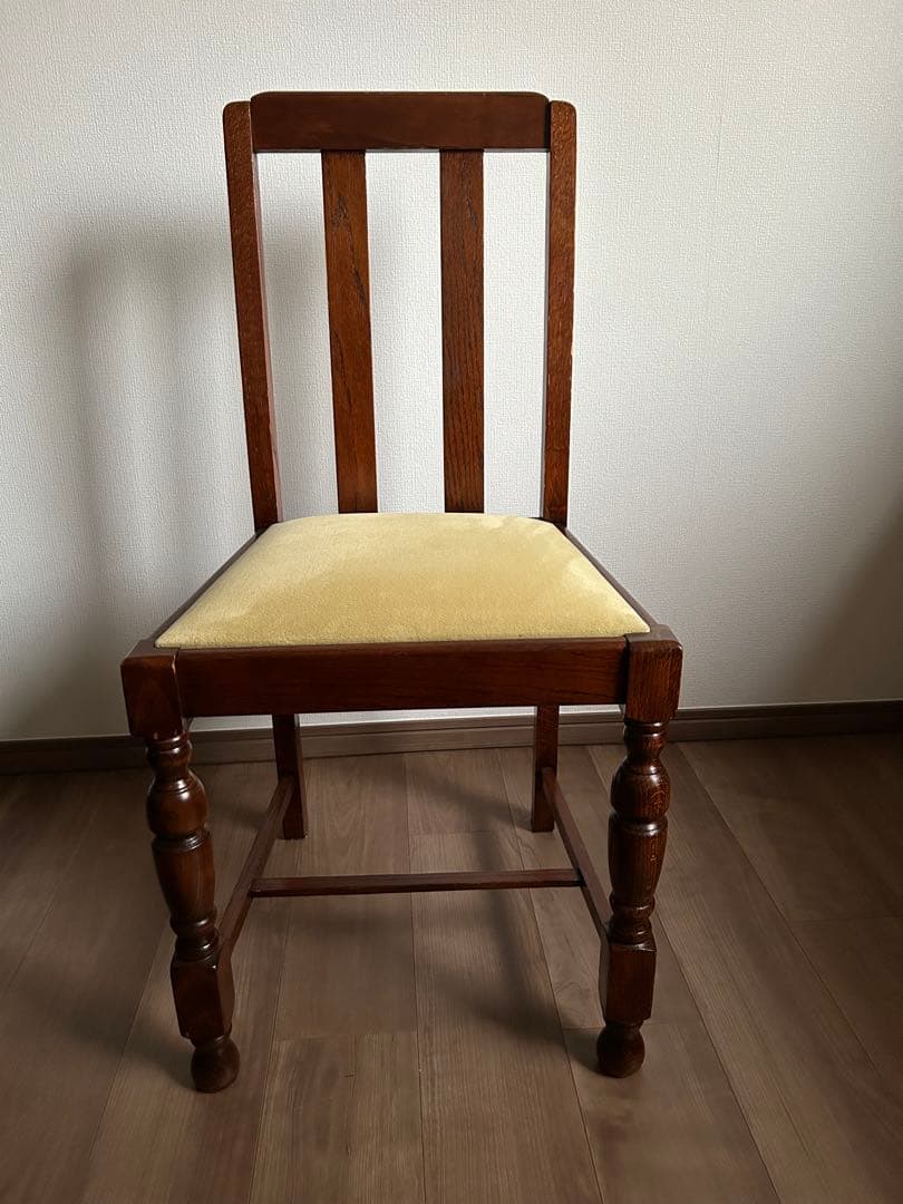 イギリスアンティーク　虎斑　チェア　椅子　ヴィンテージ　オーク材　楢　木製　B