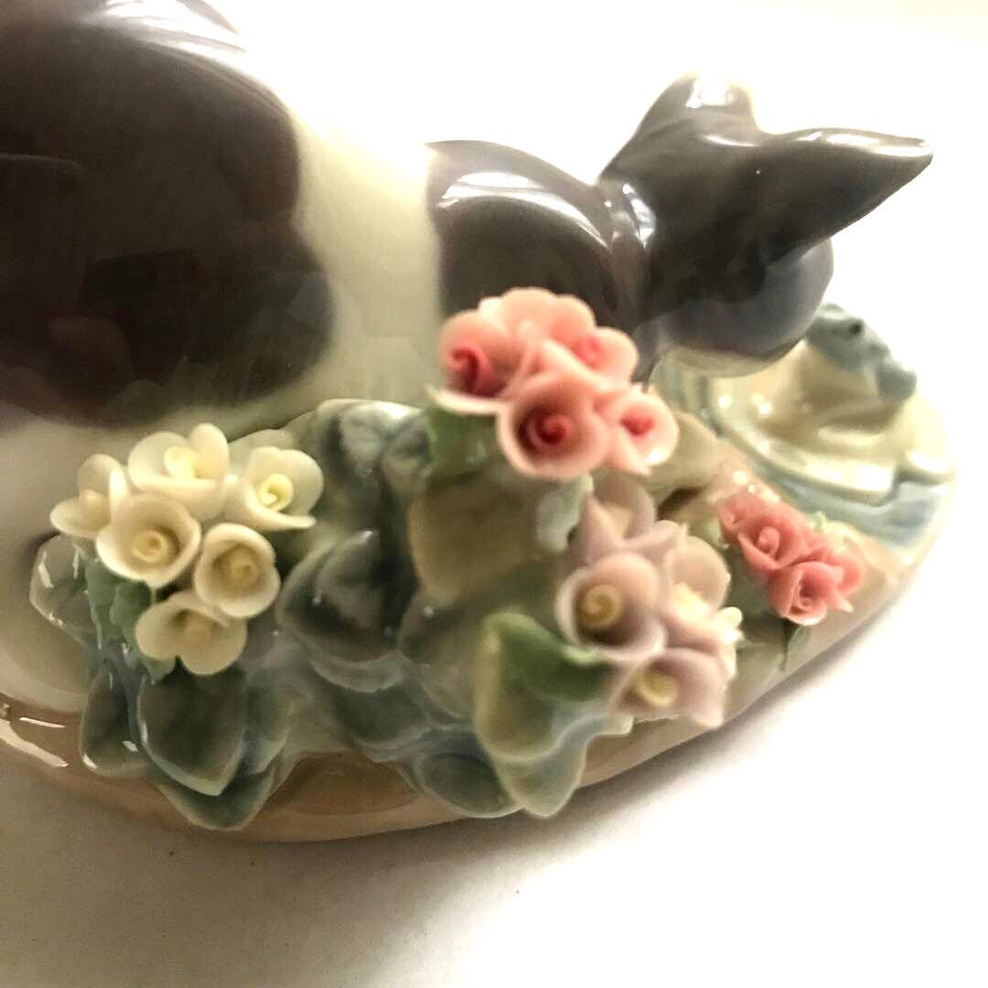 廃番希少 lladroリヤドロ キャットアンドフロッグ1442