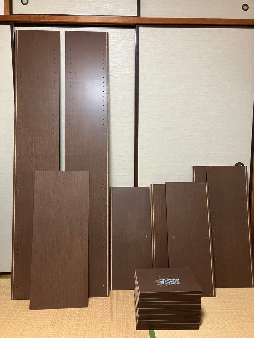 ブラウンの本棚 14棚収納