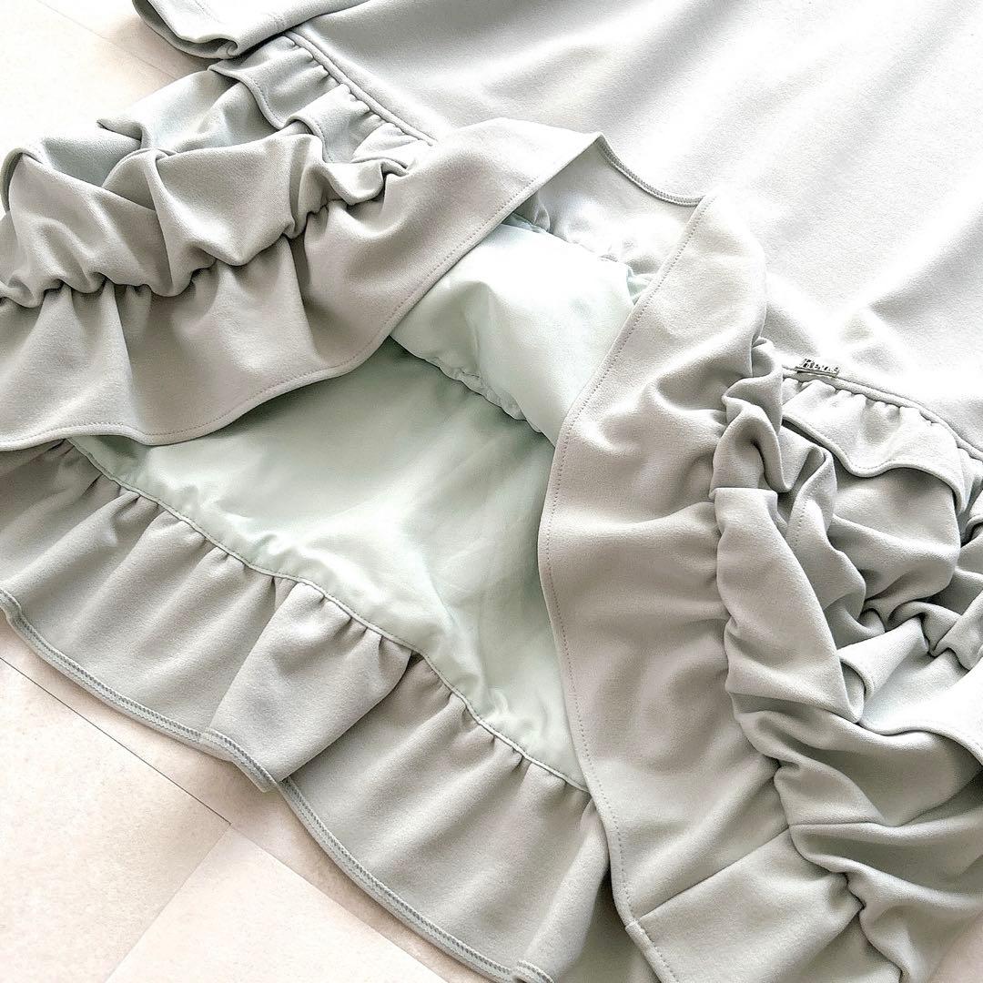 希少✨人気　ルネ　ワンピースラインストーンロゴプレートフリルティアード洗える近年