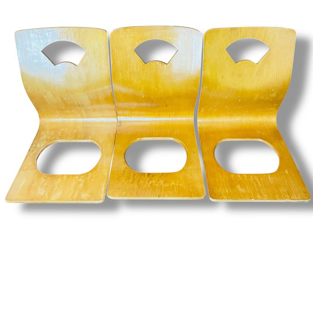 石橋6脚セット✨️木製座椅子　曲げ座椅子　和座椅子 ナチュラル 　旅館座椅子