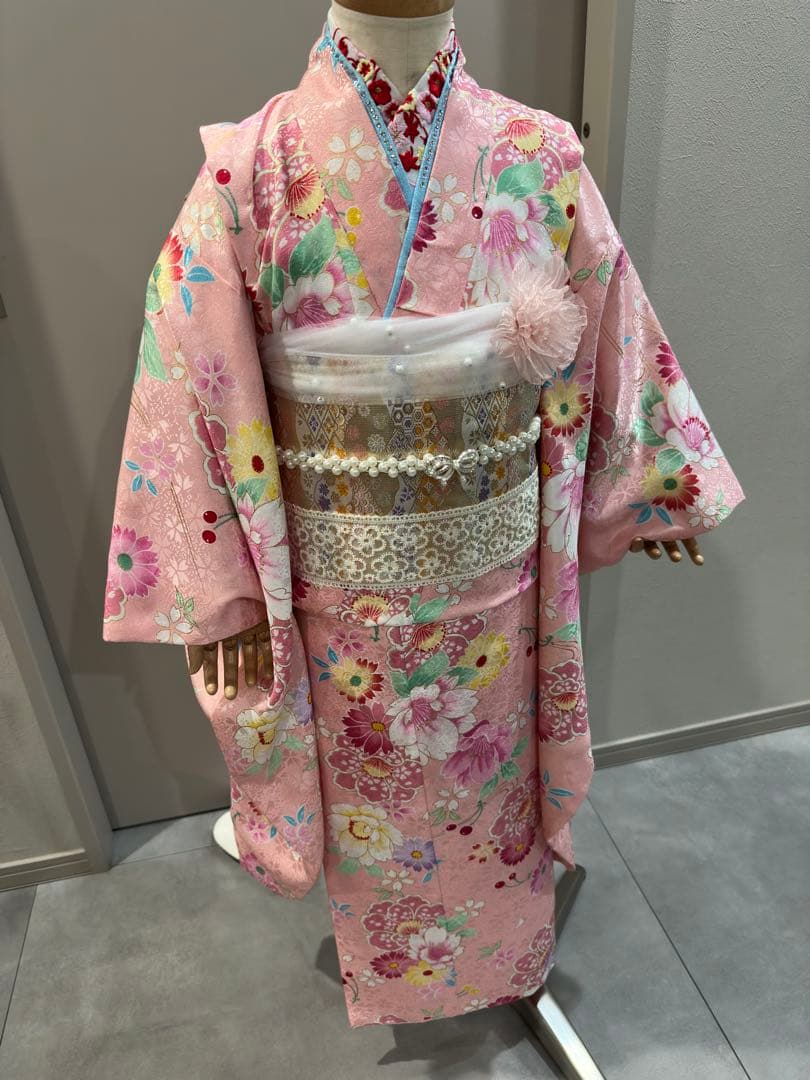 七五三用 花柄着物 フルセット