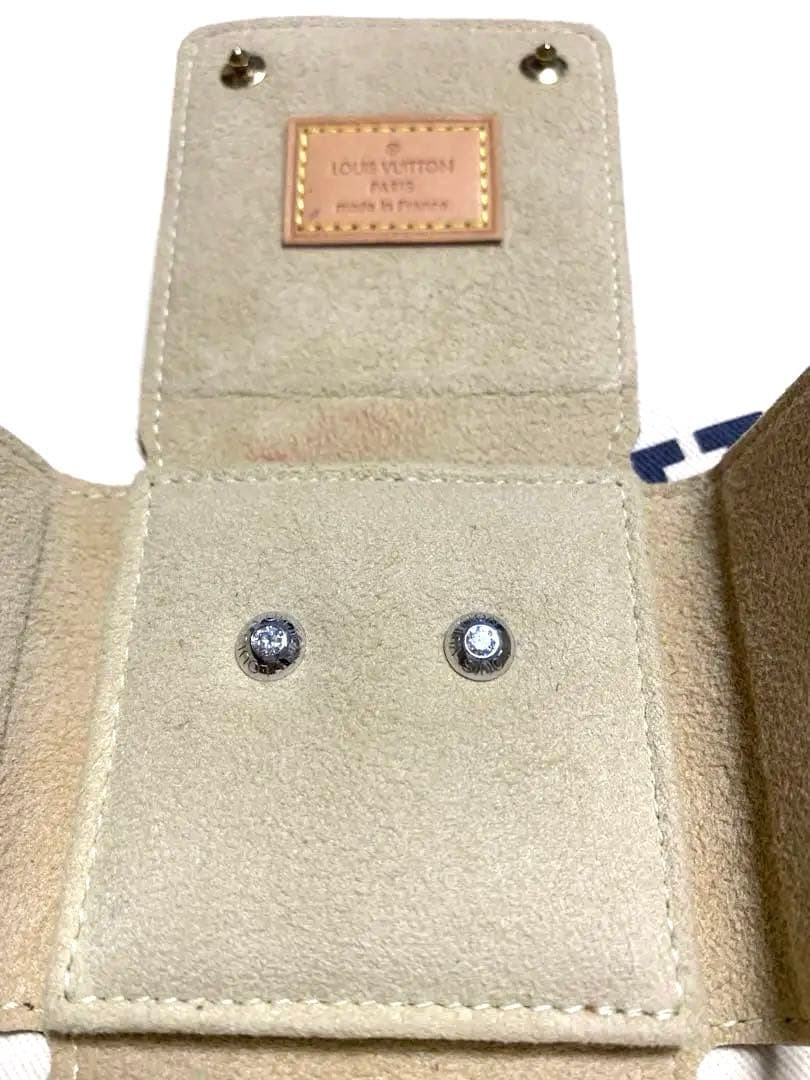 ルイヴィトン ダイヤモンドピアス K18 WG 750 ホワイト ゴールド