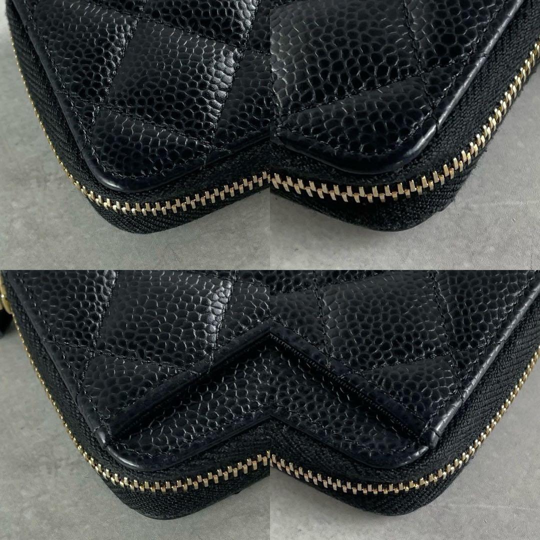 極美品 Gカード付✨CHANEL クラシック ジップパース キャビアスキン