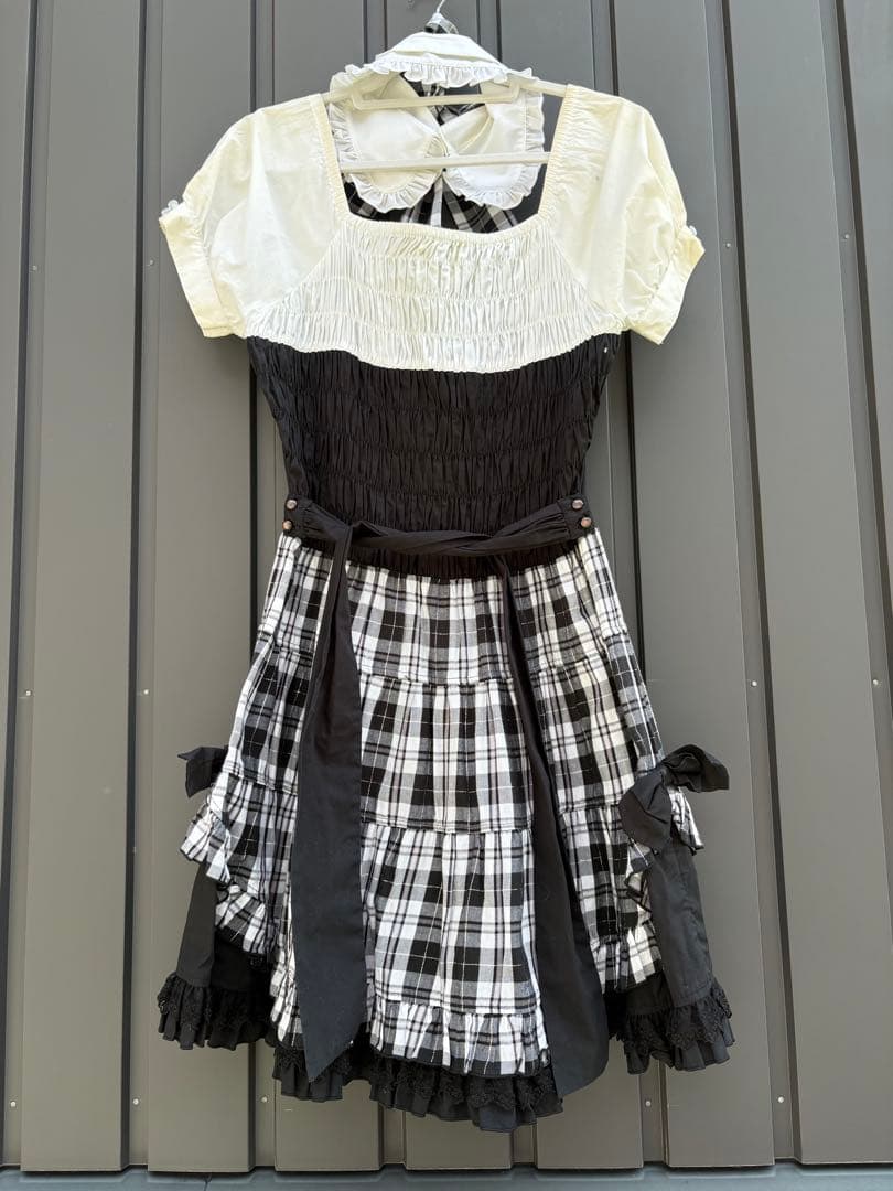 プトマヨ　チェック柄ワンピース　リボンタイ　PUTUMAYO ラックし