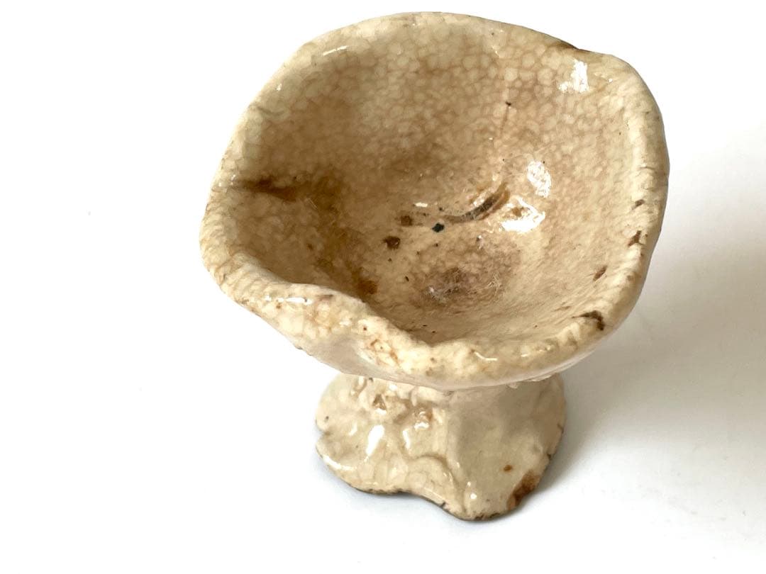 骨董　アンティーク　手捻り　盃　馬上杯　煎茶道具　蓮月焼　ミニチュア　大田垣蓮月