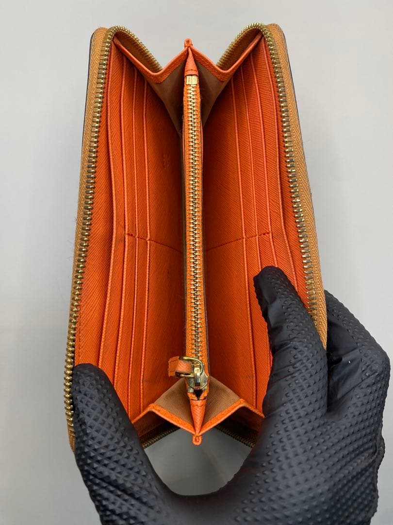 MCM ロゴプリント 長財布 ブラウン