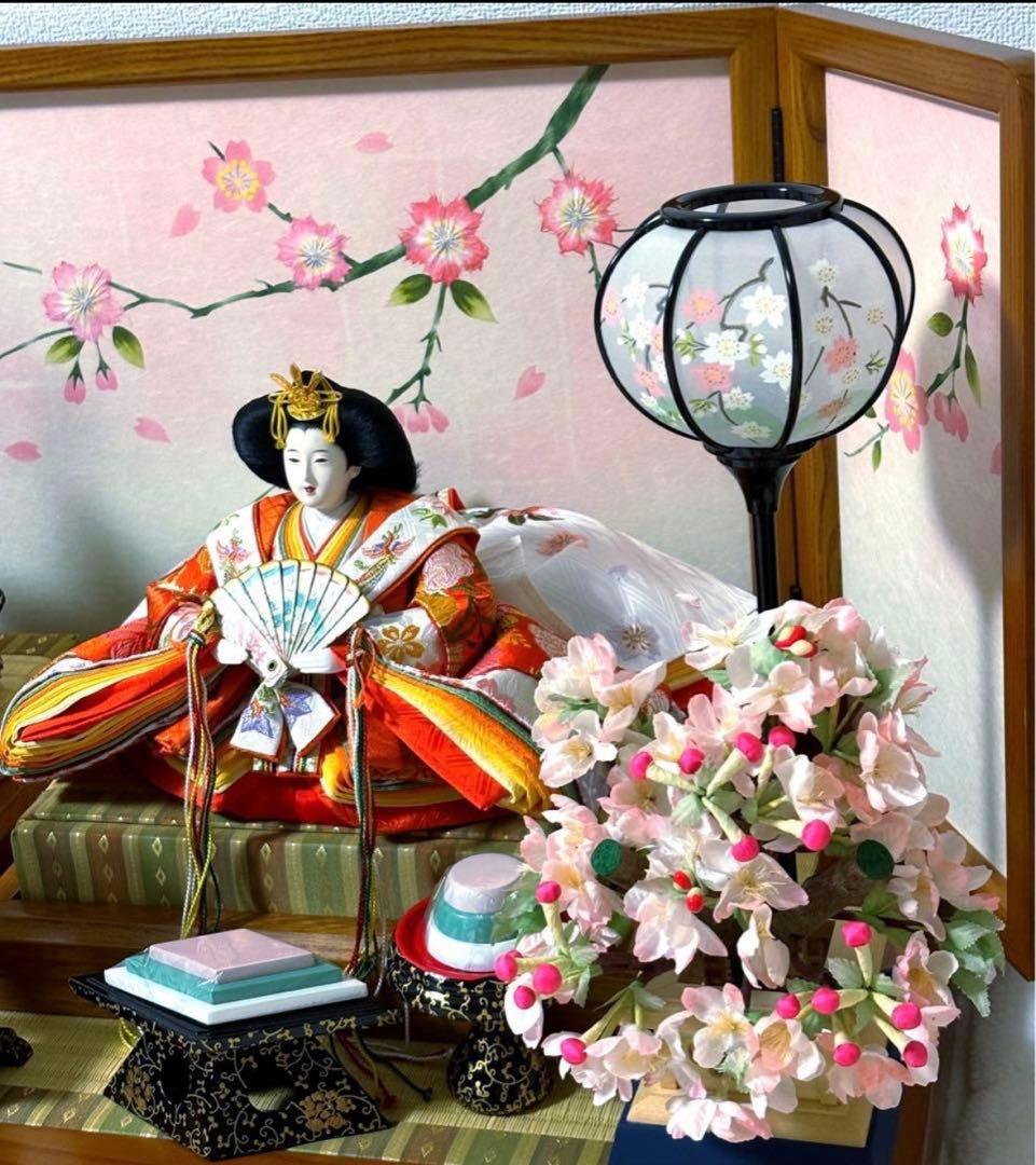 雛人形セット ひな祭り用 親王飾り 西陣織 特選