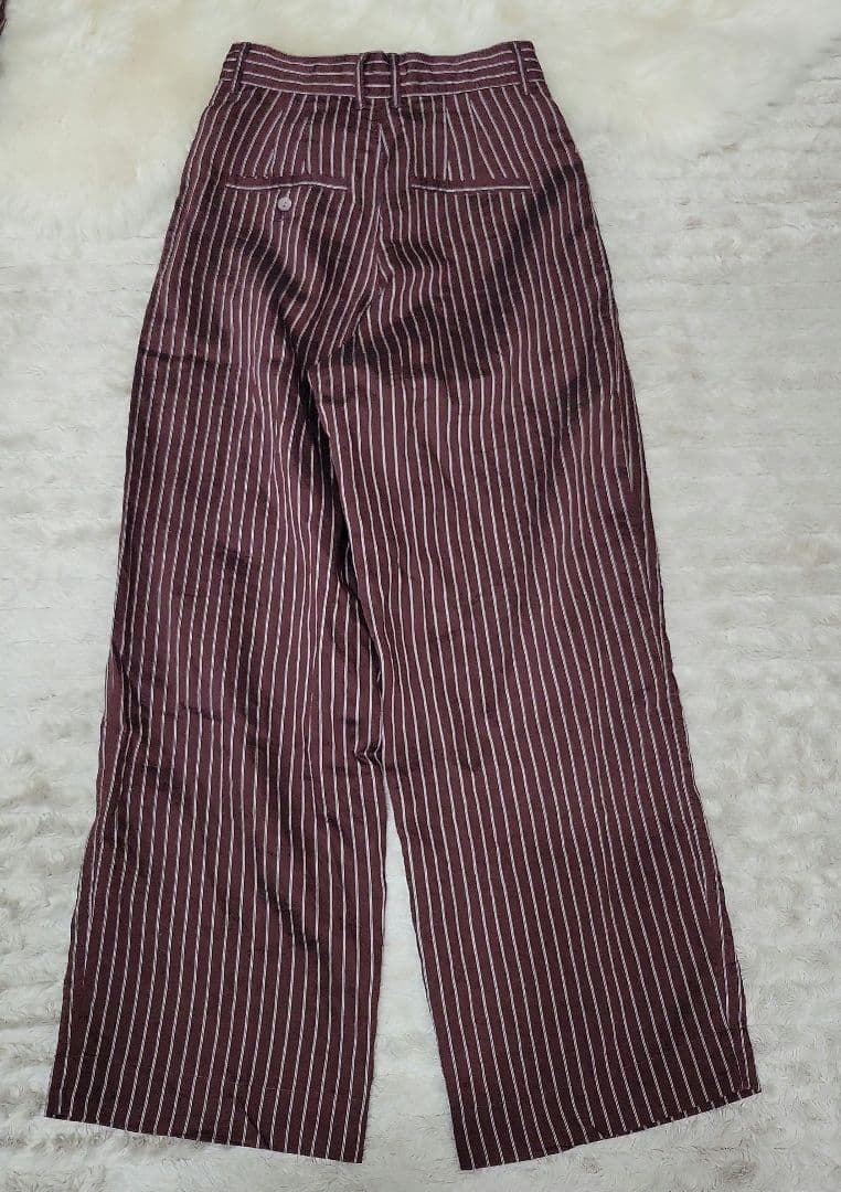 メゾンスペシャル　ストライプ ワイドパンツ