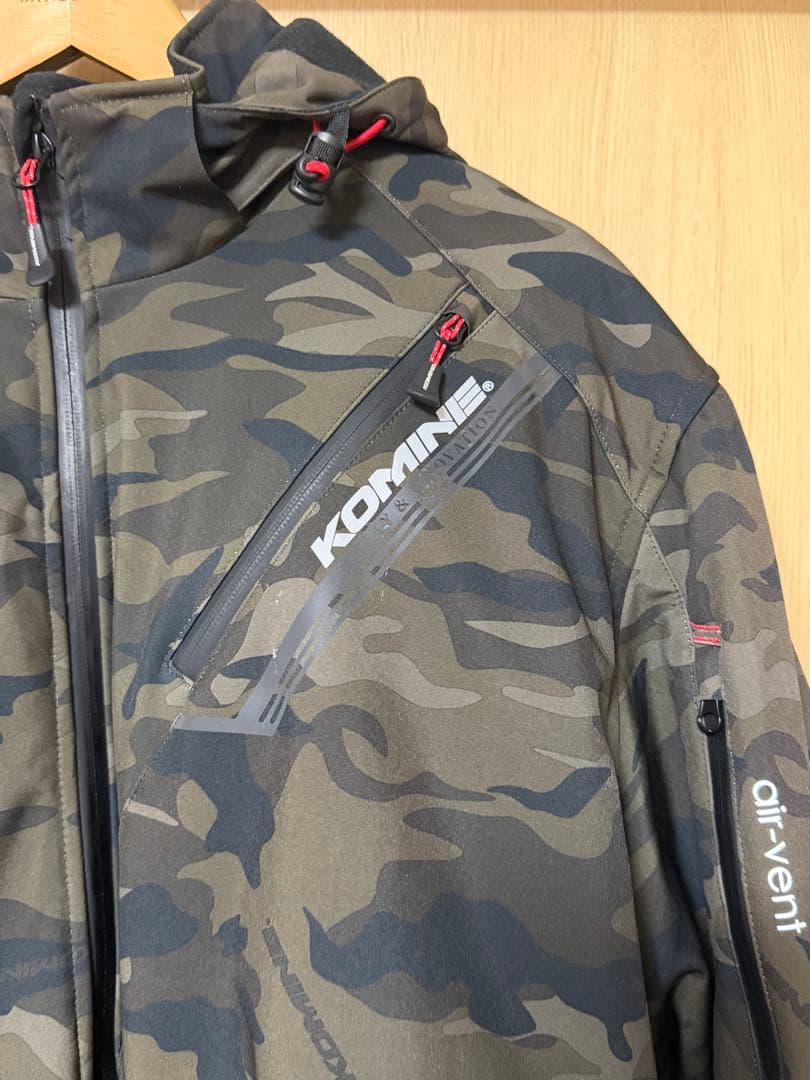 美品 コミネバイク用 ジャケット プロテクトソフトシェルウィンターパーカー5XL