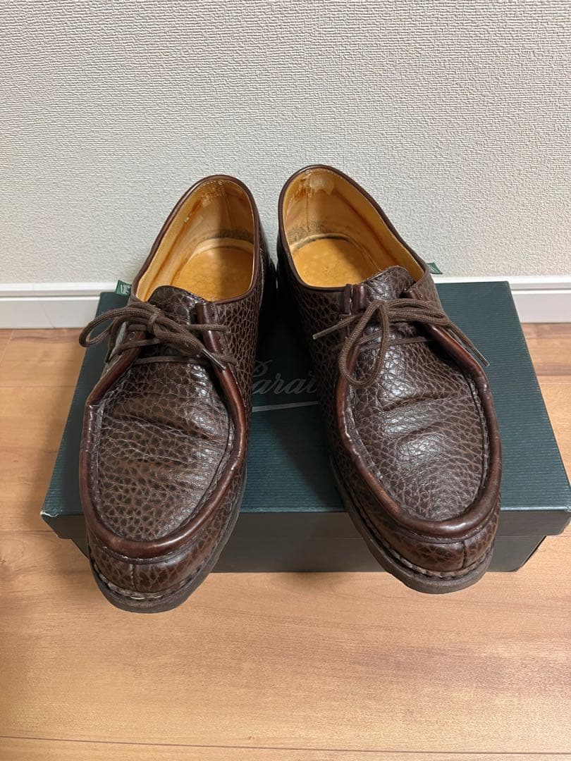 パラブーツ ミカエル グレインレザー ダークブラウン サイズ 42