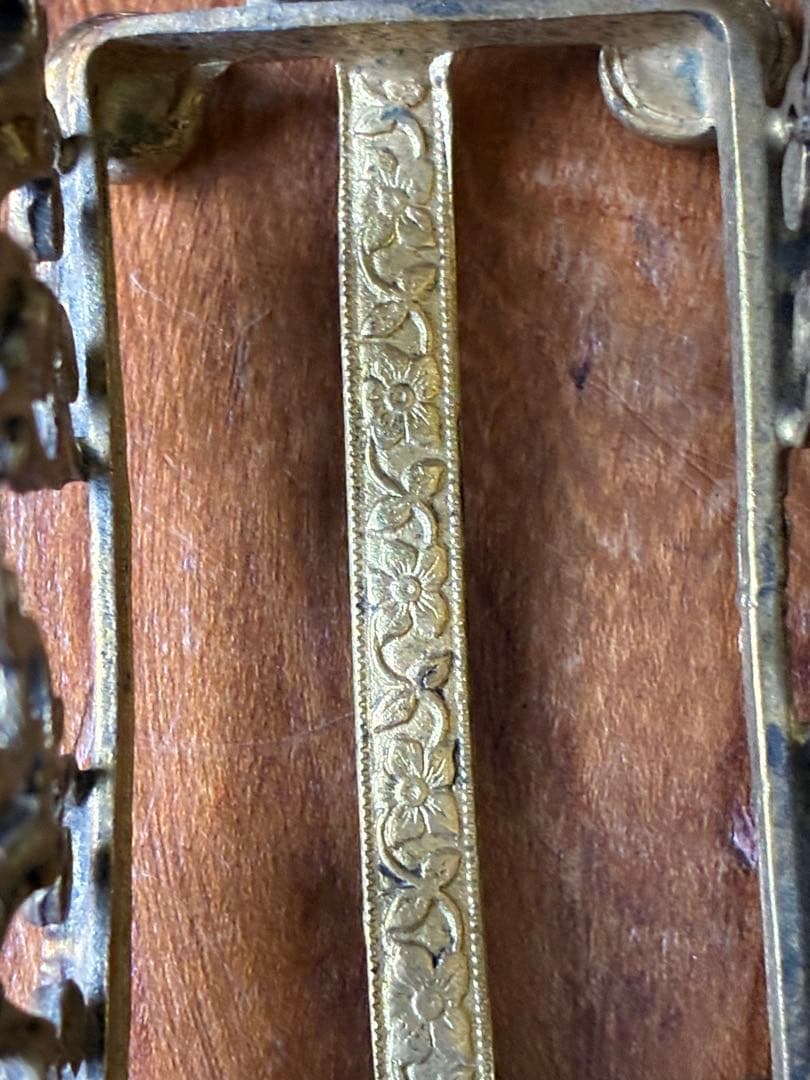 フランス　アンティーク　オルモル　香水瓶　ホルダー　真鍮　エンジェル　天使　レア