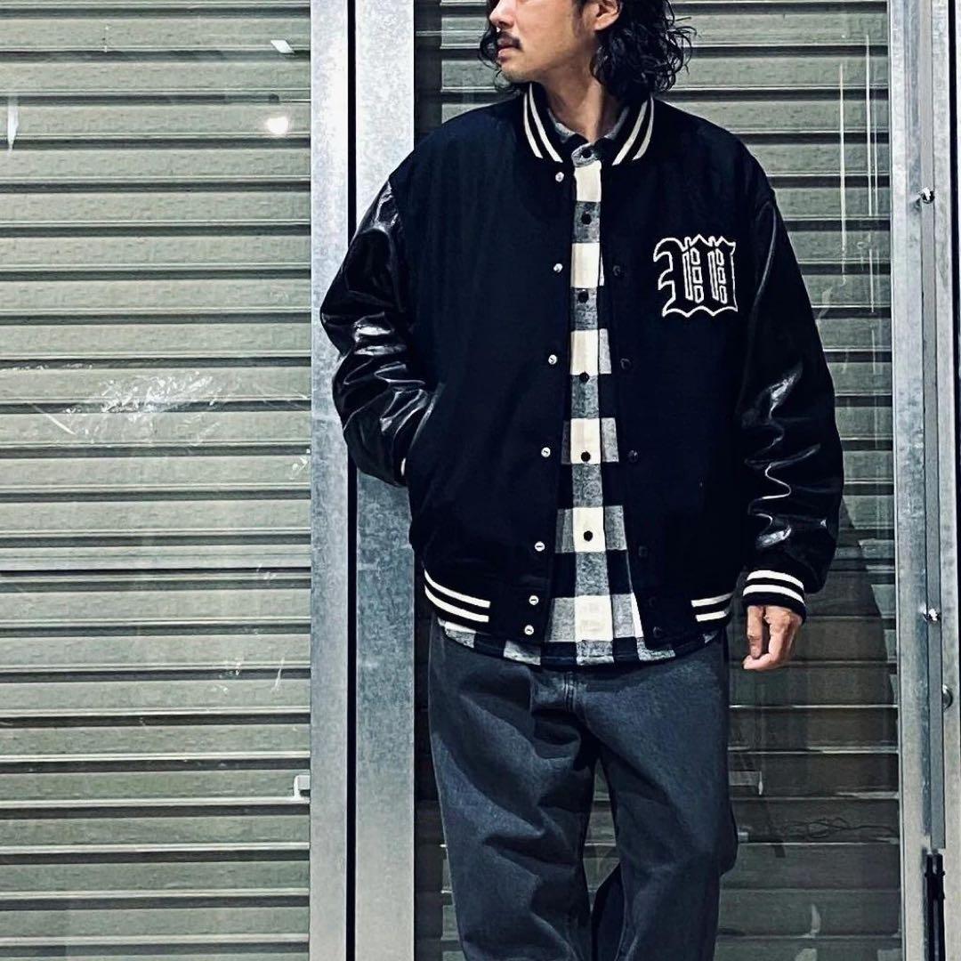 ワコマリア2024FWレザーバーシティジャケットTYPE-2WACKOMARIA