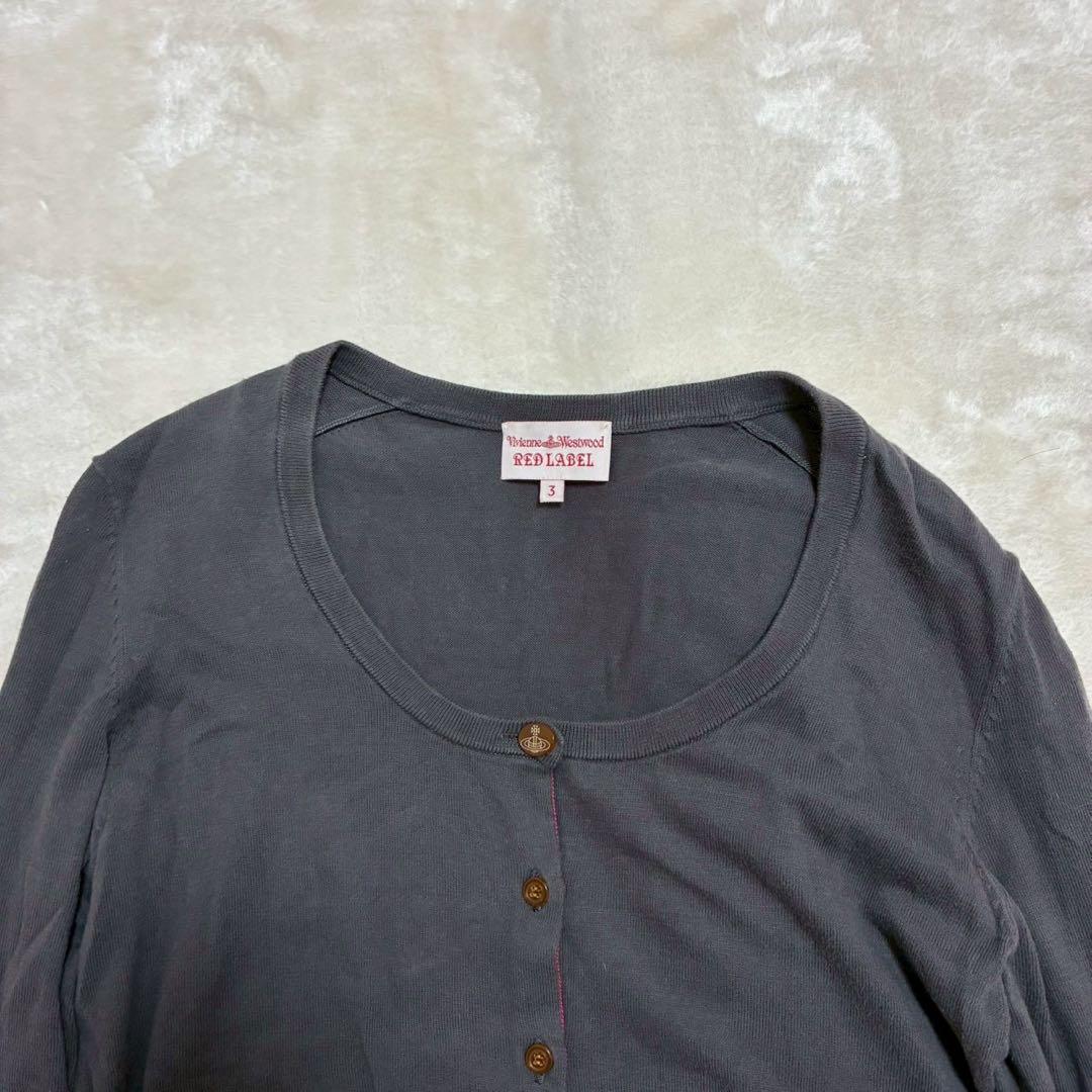 ヴィヴィアンウエストウッド レッドレーベル　オーブ刺繍　カーディガン　サイズ3