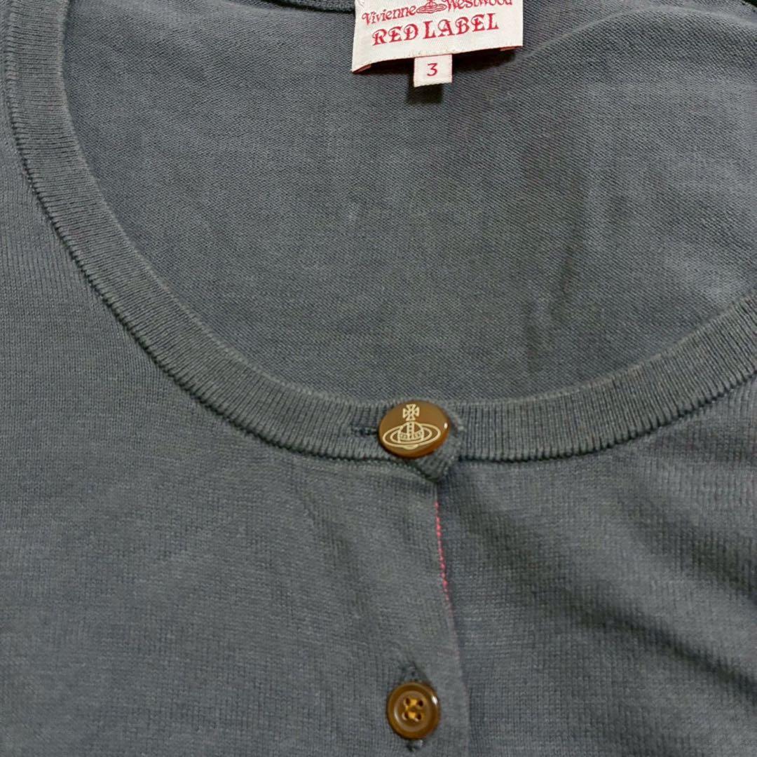 ヴィヴィアンウエストウッド レッドレーベル　オーブ刺繍　カーディガン　サイズ3