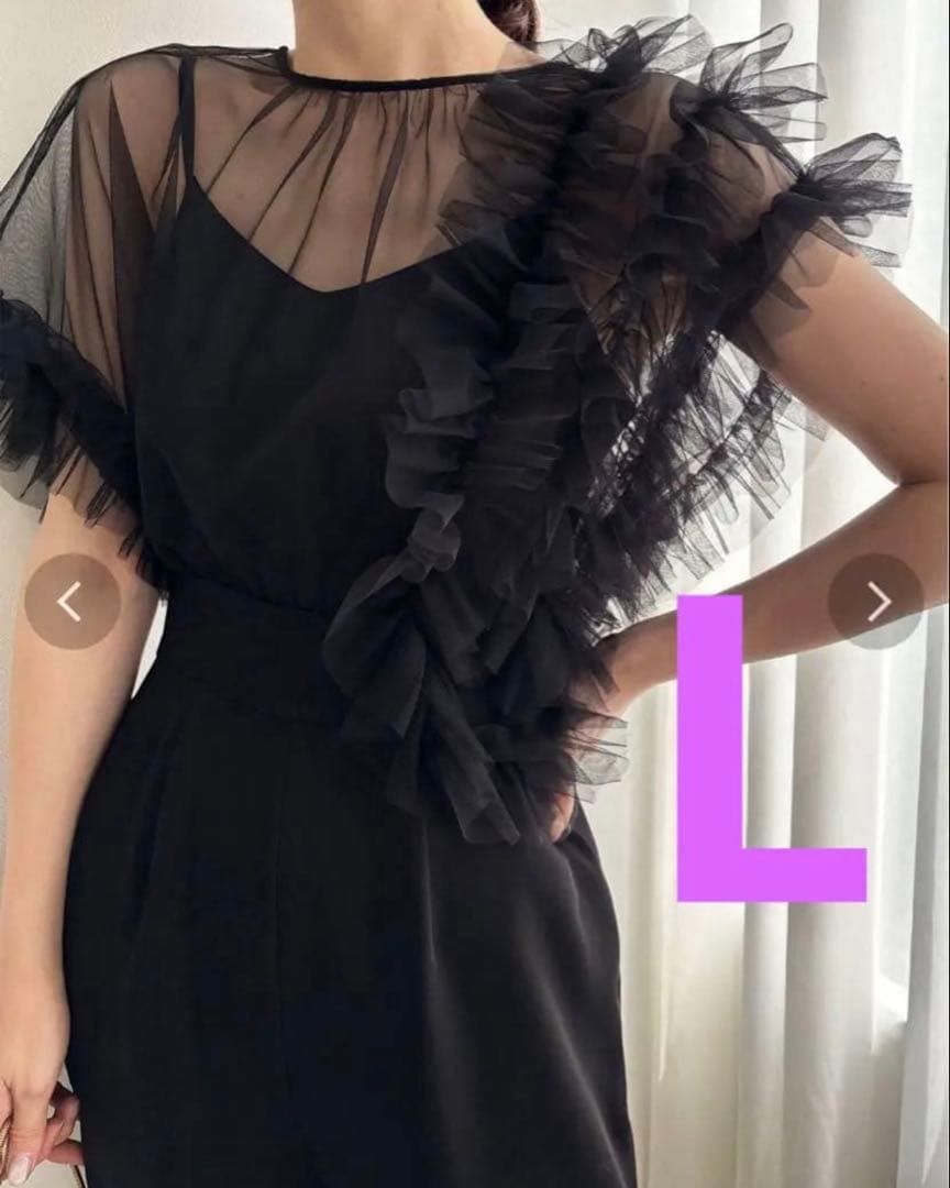 ラグナムーン LADYチュールドッキングコンビネゾン ブラック L