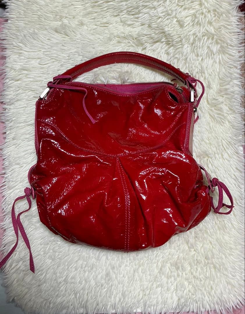 最終価格　FRANCESCO BIASIA パテントレザーバッグ　タグ付き未使用