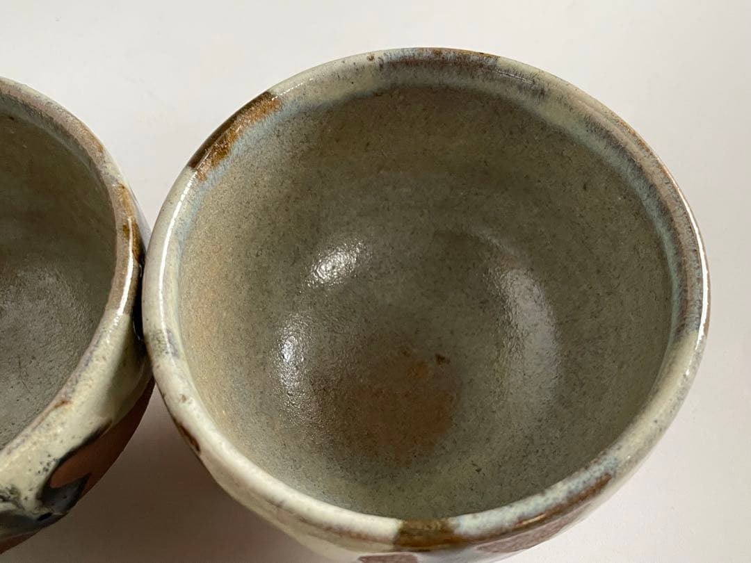 濱田庄司　浜田庄司　？　鉄釉　掛流　番茶器　湯呑　カップ　小鉢　5客　益子　民芸