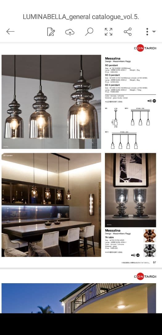 ルミナベッラMessalina SO4 peodant　chrome