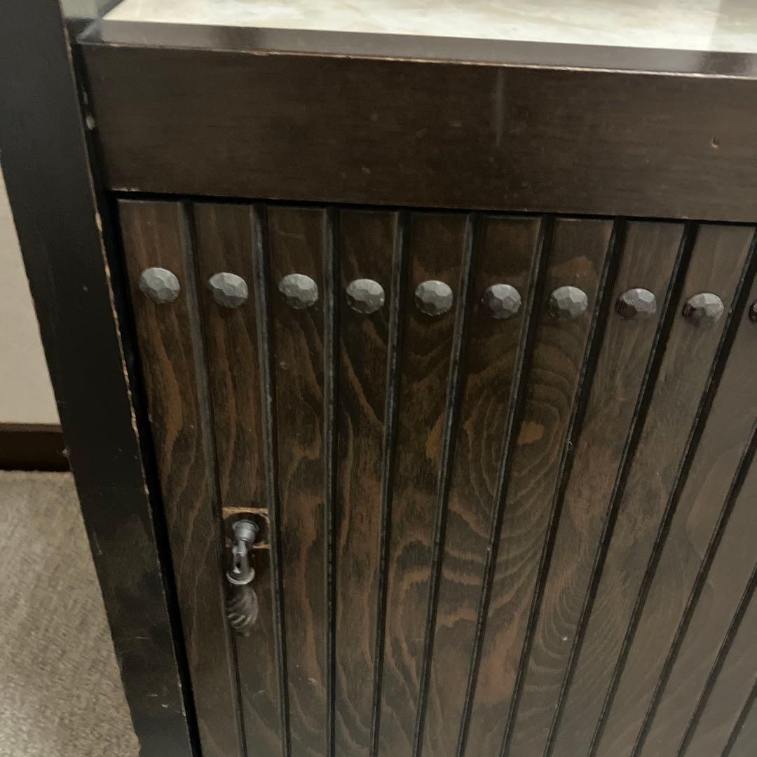 アンティーク★カリモク 木製 電話台 サイドテーブル 昭和レトロ 古家具