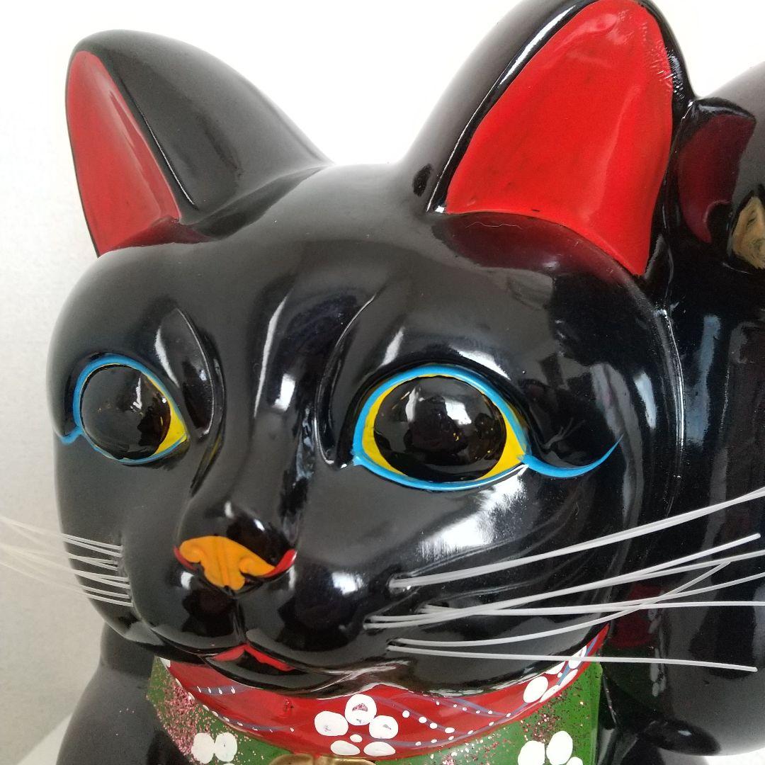 常滑焼　開運　招き猫　置物　貯金箱　見映えする大きな33cm