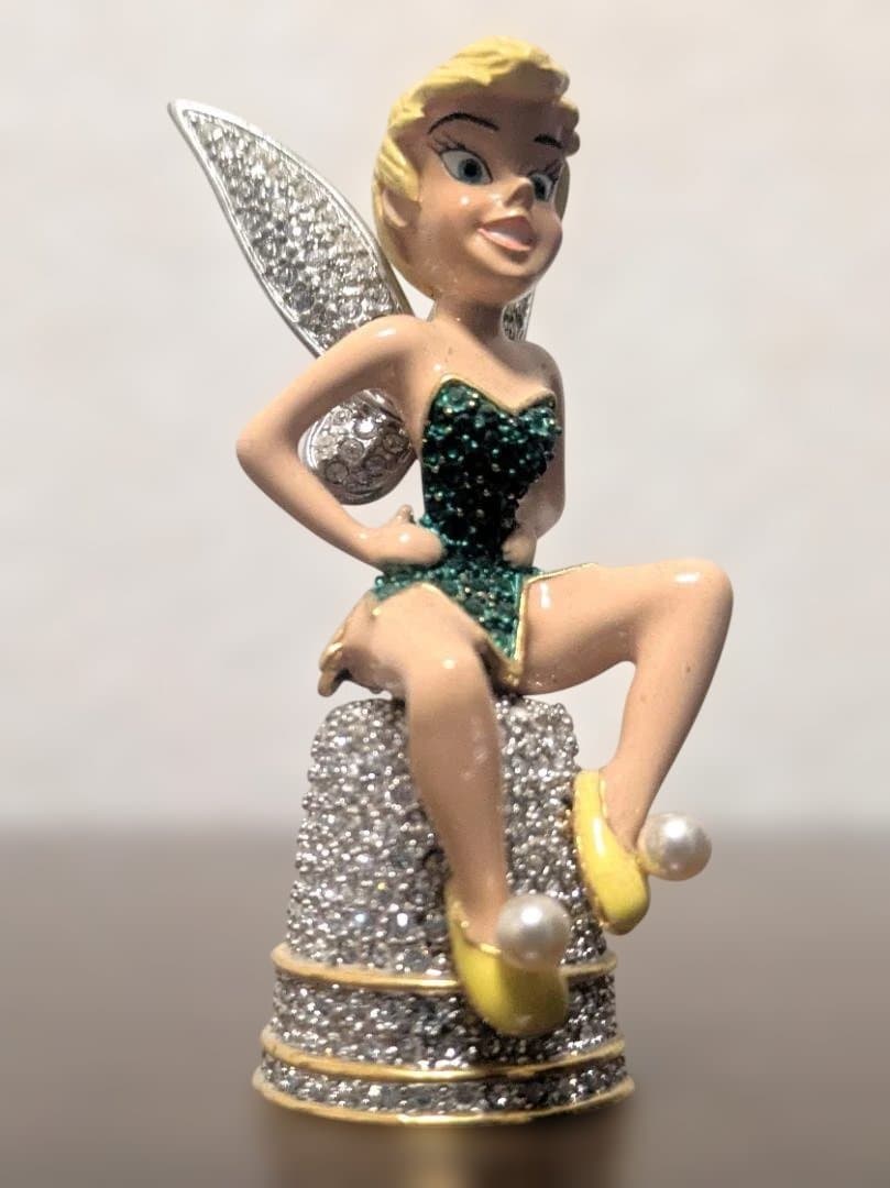 送込レア！アリバスブラザーズ限定品ティンカーベル人形スワロフスキー指ぬき