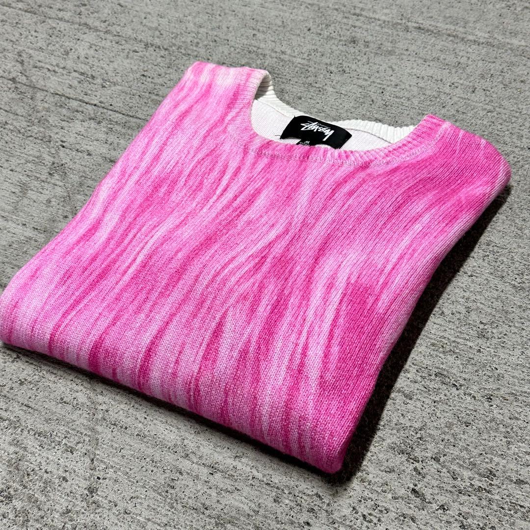 【即完】STUSSY printed fur sweater