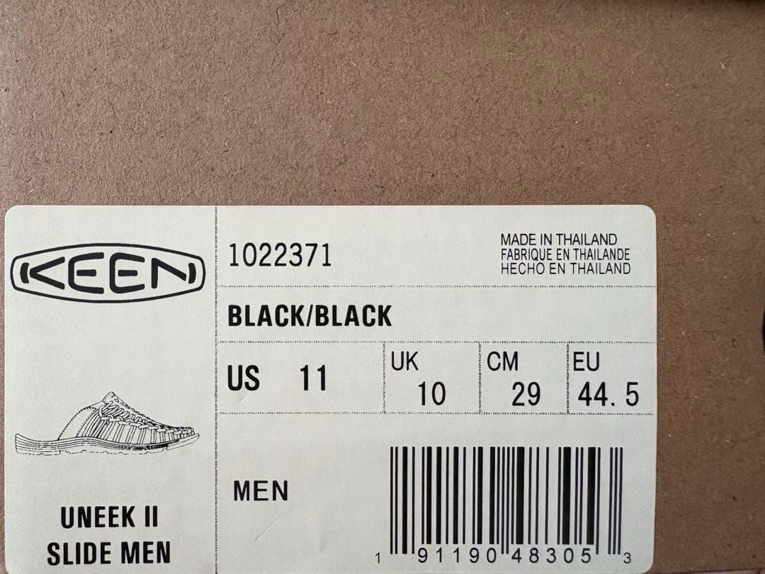 KEEN UNEEK II SLIDE MEN ブラック 11 サイズ29cm