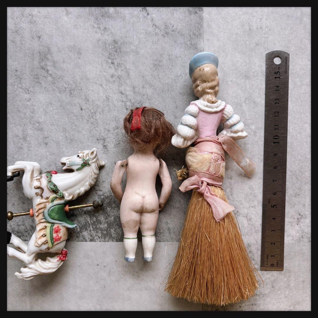 アンティーク　 ジャンクドロワーセット ビスクドールや古い雑貨etc